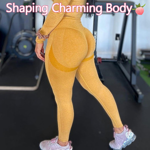 Pantaloni da Yoga senza cuciture Push Up Leggings Sport Fitness Yoga <span class=keywords><strong>Leggins</strong></span> vita alta traspirante Sport stretto allenamento <span class=keywords><strong>Leggins</strong></span> per le donne - Product Image 4