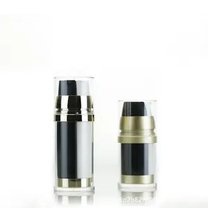 Cosmetic acrylic luxury airless lotion pump bottle 20ml * 2 airless dual chamber spray bottle