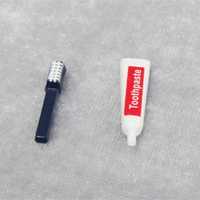 Ensemble brosse à dents et pâte pour maison de poupée miniature Kawaii modèle en métal avec mini tasses pour poupées