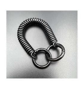 रिट्रेटेबल स्प्रिंग कोइल लेश कॉर्ड सुरक्षा रस्सी लोचदार कलाई कोइल कॉर्ड कोइल वसंत कीचेन के साथ वसंत कीचेन - Product Image 3
