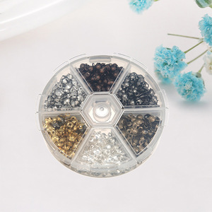 Double-ended Buckle Set 6-color Round <b>Metal</b> Plated DIY Jewelry Findings for <b>Bracelet</b> Necklace Making Accessories - Product Image 1