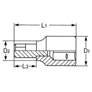 HEYCO 00025310283 Zócalos de destornillador para tornillos hexagonales, 1/4" - Product Image 2