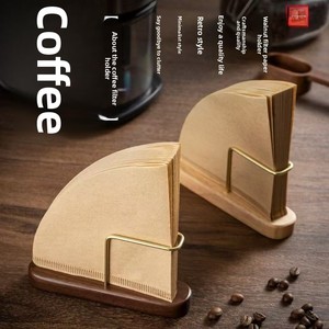 Hand-drip Coffee V-shaped Fan-shaped Filter Paper <strong>Solid</strong> Wood Standing Sustainable Storage <strong>Rack</strong> for Drinkware Universal Handmade - Product Image 1