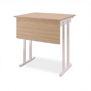 Escritorio Escolar Minimalista de Madera con Patas de Metal Blancas, Diseño Duradero para Uso en el Aula - Product Image 1