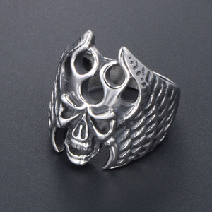 Men's Skull <b>Titanium</b> Steel <b>Ring</b> SA874 Fashion Jewelry Gift - Product Image 4