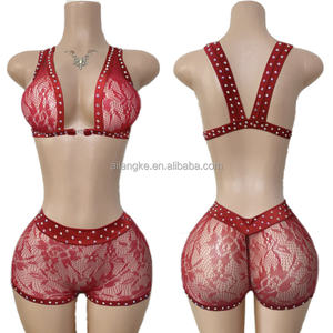 Ropa de Baile Exótica de Rejilla Personalizada al por Mayor, Atuendo de Stripper Popular - Product Image 1