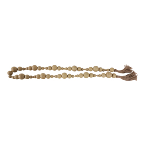 Ghirlanda di perline in legno di mango con nappe in iuta per decorare la casa, il bagno, la stanza, l'accento decorativo per l'ufficio, la mensola o il muro - Product Image 4