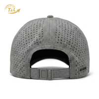 Gorra Trucker de Malla Transpirable T&L 4U, 6 Paneles, Ajustable, Unisex, Gris, Deportiva, de Moda, para Viajes, con Logotipo de Goma en Relieve y Bordado 3D