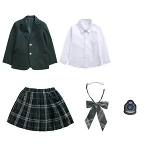 Divise da scuola materna Jinteng abiti per bambini in stile College britannico uniformi di classe abbigliamento scuola elementare a quattro pezzi
