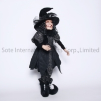 SOTE 90CM Offre Spéciale Halloween sorcière fête décoration chapeau noir sorcière poupée pour maison hantée cour pelouse décorations