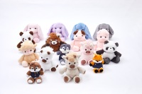 Peluches animales adorables avec membres mobiles, à câliner, accessoire photo, compagnon de voyage, cadeau d'anniversaire
