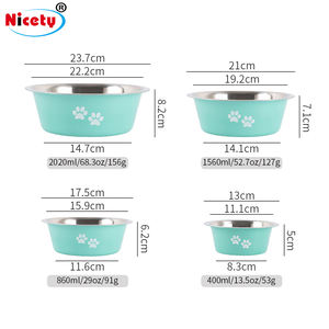 Tigelas e Comedouros para Animais de Estimação em Aço Inoxidável com Base de Borracha Antiderrapante para Cães Pequenos, Médios e Grandes - Product Image 6