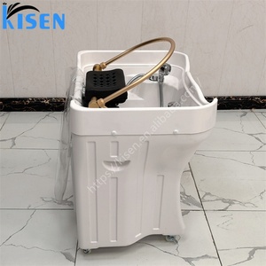 KISEN Mobilier de salon professionnel au design moderne pour spa capillaire et massage thaïlandais, avec bac à shampoing portable sans plomberie et fauteuil de lavage - Product Image 5
