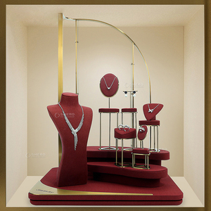 Không bỏ lỡ! Có thể điều chỉnh chiều cao nhung Bust Vòng cổ trang sức hiển thị đứng Bộ - Product Image 5