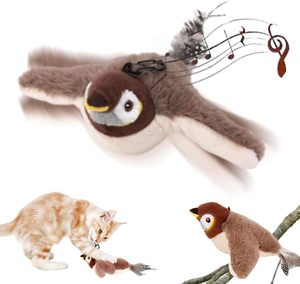 New <b>Cat</b> Chirping <b>Toys</b> Touch Activated Flapping Wings Sparrow <b>Interactive</b> Smart <b>Cat</b> <b>Toys</b> USB Exercise Pet <b>Toys</b> - Product Image 1