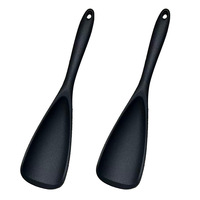 Ensemble de 2 spatules en silicone, surface antiadhésive, passe au lave-vaisselle, conception profonde sans couture, noyau renforcé pour remuer