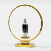 Support d'affichage en métal rond LED de petite taille OEM/ODM, présentoir mobile pour cosmétiques