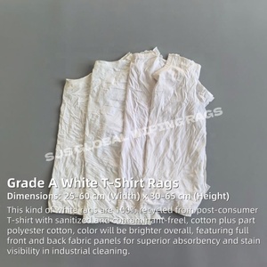 Trapos de Algodón 100% Absorbentes de Agua para Limpieza Industrial, Trapos de Algodón Blanco - Product Image 2