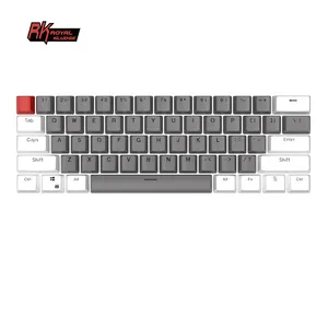 Royal Kludge RK RK61 double shot multi colour pbt oem printer gamers transparent keycaps gray buttons double-layer