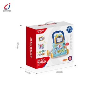 Chengji, andadores educativos multifunción para bebés, carrito de empuje, juguete musical de dibujos animados, elefante, andador para bebés para niños pequeños - Product Image 6