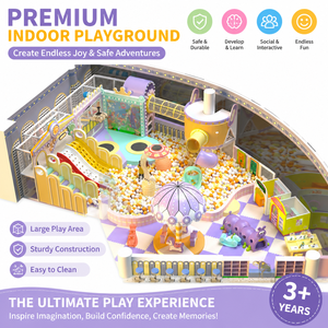 Easy Install Kids <b>Indoor</b> Playground with <b>Slide</b> Balance Beam for Homestay <b>Indoor</b> Play Area - Product Image 1