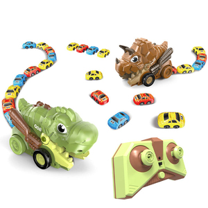 Camion télécommandé dinosaure mangeur de dinosaures, voiture RC segmentée en forme de serpent, jouet porte-dinosaures, fabrication OEM - Product Image 1