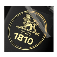 Autocollant de transfert de logo impression texturée en relief 3D en vinyle transparent personnalisé feuille d'or autocollant d'étiquette de transfert UV pour bouteilles