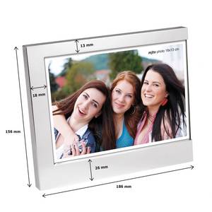 Cadre photo en métal brillant et en bois CM18X13 avec dimensions 30x40 40x60 50x70 pour une utilisation décorative sur table lors de mariages - Product Image 2