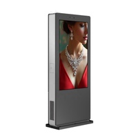 Pantalla LCD Táctil de 55 Pulgadas, Doble Cara, para Exteriores, de Alto Brillo, para Publicidad Digital, Resistente al Agua IP65, 2K 4K