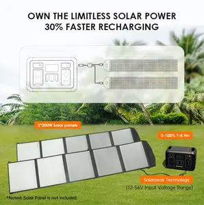 2KW 2131wh centrale elettrica portatile 2000w per campeggio all'aperto generatore di energia solare al litio