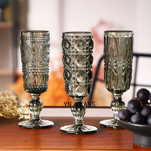 Européen Américain Vintage <span class=keywords><strong>Verre</strong></span> À Vin Gaufré Épaissi Jus De Fruits Boisson Whisky <span class=keywords><strong>Verre</strong></span> À Eau Grand <span class=keywords><strong>Verre</strong></span> À Vin Rouge - Product Image 2