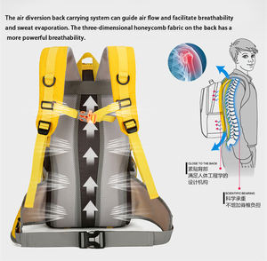 Mochila de Senderismo de Gran Capacidad de 30L con Logotipo Personalizado para Hombre, Malla de Nailon Ultraligera, Parte Trasera de Malla, Impermeable, Duradera, para Deportes y Viajes - Product Image 6