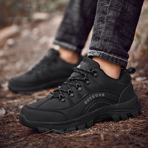Chaussures de randonnée en cuir pour hommes, antidérapantes, résistantes à l'usure, baskets de trekking d'extérieur en stock - Product Image 3