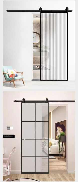 Best-Selling Simple Contemporary Design Aluminum Alloy Flat Door for Bathroom Kitchen Supermarket School Farmhouse-Manual