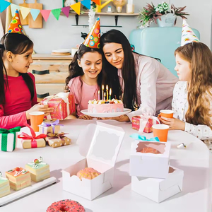 Biểu tượng tùy chỉnh buổi chiều trà Pastry sô cô la bánh bánh hộp giấy dập nổi bao bì thực phẩm - Product Image 6