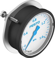 Manomètre pneumatique à tube Bourdon PAGN-P-50-1.6M-G14-CPA 0 50 mm 1,6 Mpa, interface G1/4, boîtier ABS, précision classe 2,5, série PAGN-P