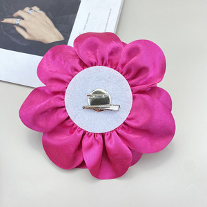 Broche de Flor de Rosa de Tela de Satén de 19 cm, Regalos de San Valentín, Broche de Flor de <span class=keywords><strong>Camelia</strong></span> Extra Grande, Broches de Solapa para Mujer - Product Image 5