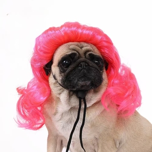 Nuevo Peluquín Universal para Perros y Gatos, Accesorio para Mascotas de Halloween, Juguete con Cabeza de Ondas Grandes para Fiestas de Mascotas para el Verano - Product Image 3