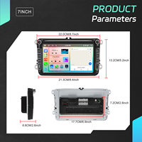 Podofo Android araba radyo 4 + 64G 8 ''kablosuz Carplay Android oto GPS Wifi FM RDS için VW/koltuk/Skoda/Polo/Passat/Golf/TIGUAN OEM