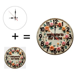 Round Wooden Wall <b>Clock</b> 25x25Cm Quiet <b>Movement</b> Home Corridor Living Room Decor - Product Image 5