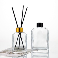 Bouteille vide de parfum de maison de haute qualité personnalisée 100ML 200ML emballage bouteille en verre avec couvercle en bois de luxe diffuseur d'arôme