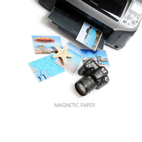Hoja de impresión de inyección de tinta magnética 5 piezas 4 hoja de impresión de inyección de tinta magnética Flexible imprimible DIY papel fotográfico imán de refrigerador