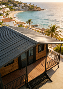 Casa de <span class=keywords><strong>Playa</strong></span> Prefabricada de Acero Expandible de Lujo de 20 pies, Cabaña Prefabricada para Uso en Villas y Apartamentos - Product Image 2