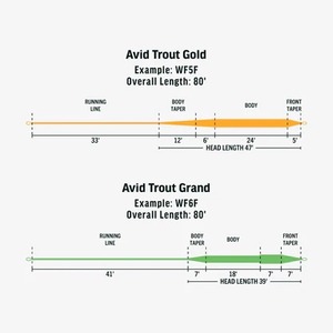 Ligne <span class=keywords><strong>de</strong></span> pêche à la mouche Avid Trout Gold, ligne <span class=keywords><strong>de</strong></span> pêche à la mouche flottante pour des présentations délicates <span class=keywords><strong>de</strong></span> truites (B10) - Product Image 2