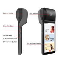 Système de point de vente professionnel 6 pouces Android 14 8 cœurs 3 Go de RAM 32 Go de ROM avec imprimante intégrée NFC – Vente directe usine