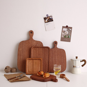 Tabla de cortar rectangular de madera de Sapele para servir café, té y cortar pan en hoteles - Product Image 4