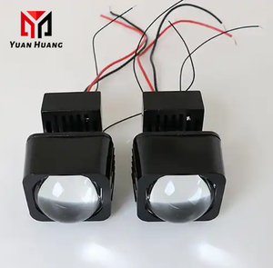 Proyector Bi LED E18 de 1,5 pulgadas de buena calidad, luces LED de matriz de haz Alto y Bajo, Mini lentes cuadradas Devil Eyes para retroadaptación de faros - Product Image 1