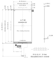Pantalla LCD IPS TFT de 5.5 Pulgadas, Módulo LCD de 1080x1920 Ultra Ancho, Panel LCD con Barra, Placa de Control de Pantalla LCD, Pantalla para Raspberry Pi