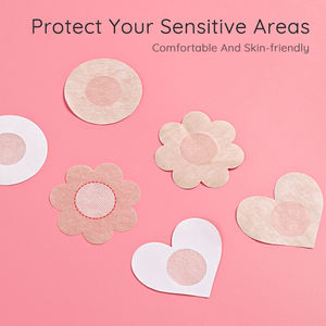 Accessoires intimes en satin sans dentelle multi-formes tissé mamelon Cove couvre-sein jetable Pasties - Product Image 4