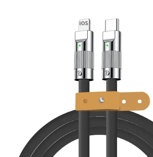 120W 6A Super Fast Charge Cable Mobile Type C to lighting Charger Liquid Silicone Cable For I phone Xiaomi huawei 1.2m-3M